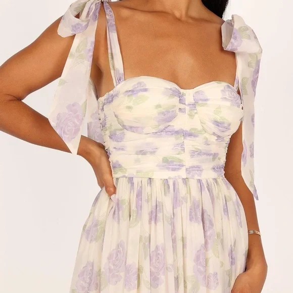 Petal & Pup Lavender Floral Maxi Dress - Picture 2 of 2